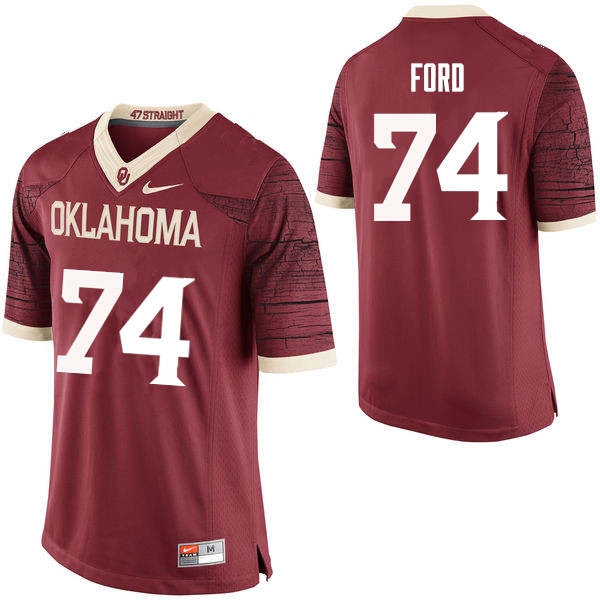 Men Oklahoma Sooners #74 Cody Ford College Football Jerseys Limited-Crimson